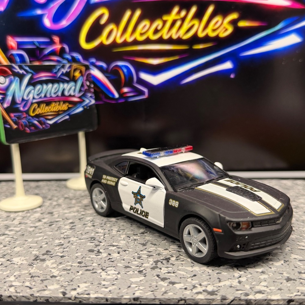 Kinsmart 2014 Chevrolet Camaro SS Police Car 1/38 Scale Diecast KT5383 Black